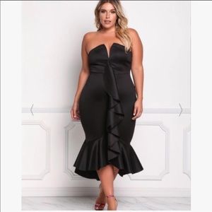 Black dress mermaid plus size